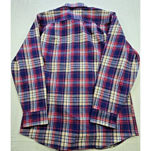 RidgeCut Tough Wear Red Blue Plaid Heavy Flannel Shirt Men’s Medium NWT - Picture 7 of 14